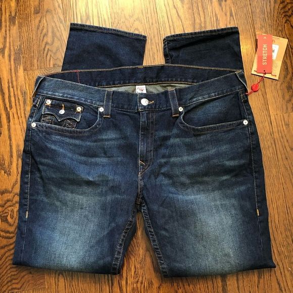 TRUE RELIGION Mens Skinny Stretch Denim Jeans 42x34 NWT - Picture 2 of 11